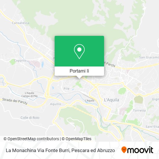 Mappa La Monachina Via Fonte Burri