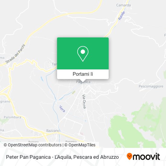 Mappa Peter Pan Paganica - L'Aquila
