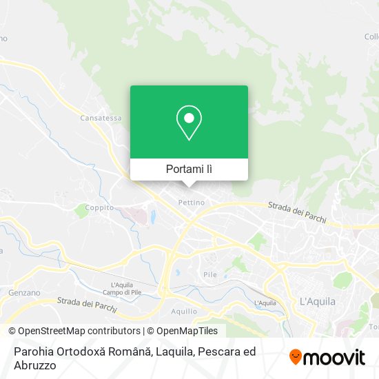 Mappa Parohia Ortodoxă Română, Laquila