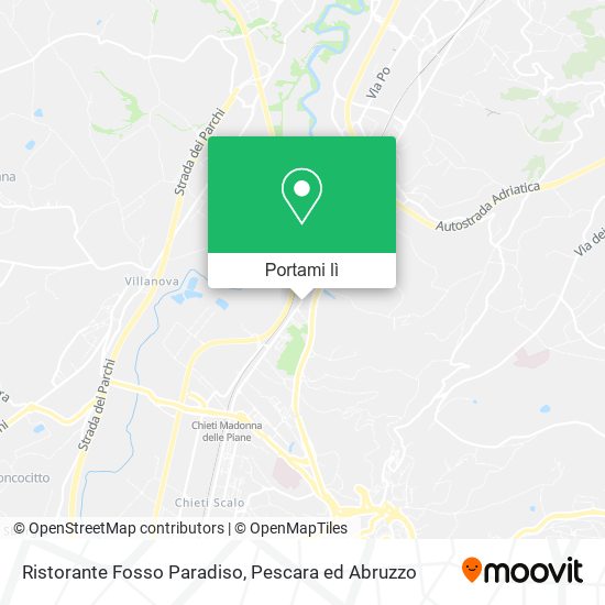 Mappa Ristorante Fosso Paradiso