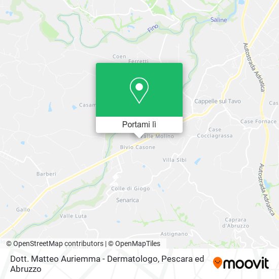 Mappa Dott. Matteo Auriemma - Dermatologo