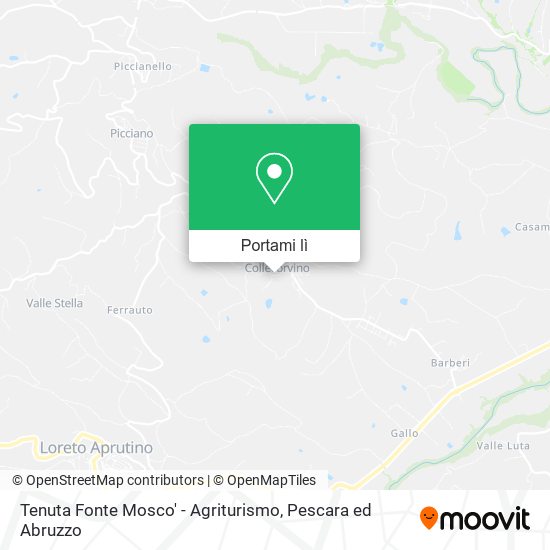 Mappa Tenuta Fonte Mosco' - Agriturismo