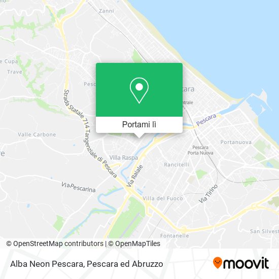 Mappa Alba Neon Pescara