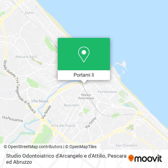 Mappa Studio Odontoiatrico d'Arcangelo e d'Attilio