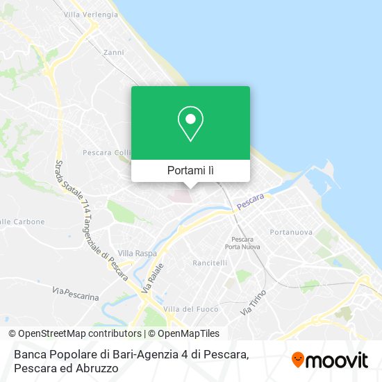 Mappa Banca Popolare di Bari-Agenzia 4 di Pescara