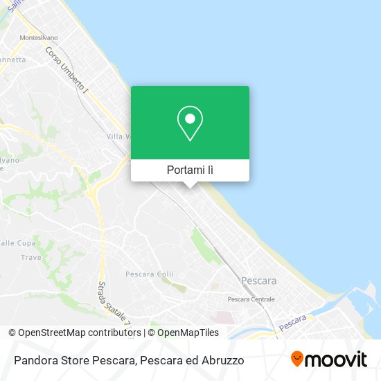 Mappa Pandora Store Pescara