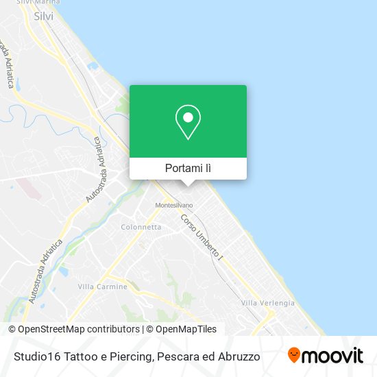 Mappa Studio16 Tattoo e Piercing