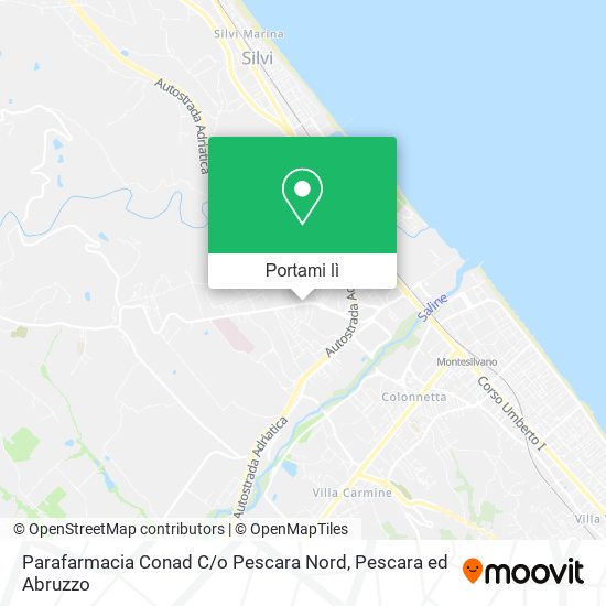 Mappa Parafarmacia Conad C / o Pescara Nord