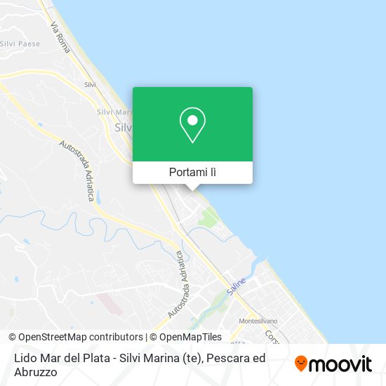 Mappa Lido Mar del Plata - Silvi Marina (te)