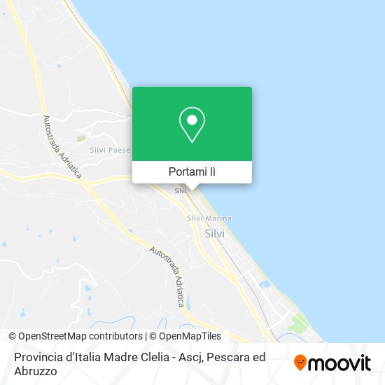 Mappa Provincia d'Italia Madre Clelia - Ascj