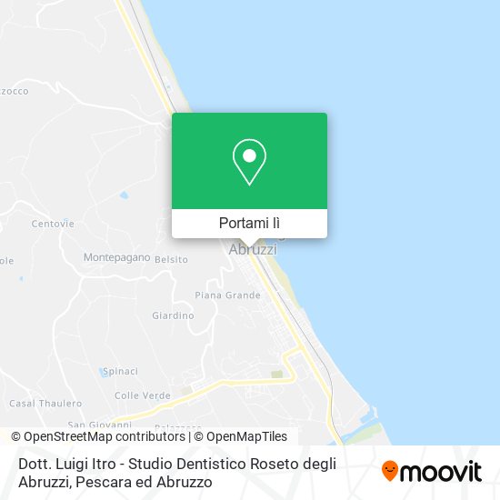 Mappa Dott. Luigi Itro - Studio Dentistico Roseto degli Abruzzi