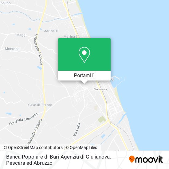 Mappa Banca Popolare di Bari-Agenzia di Giulianova