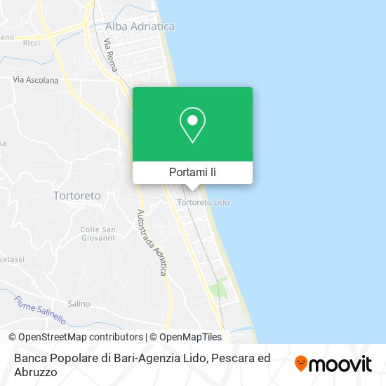 Mappa Banca Popolare di Bari-Agenzia Lido