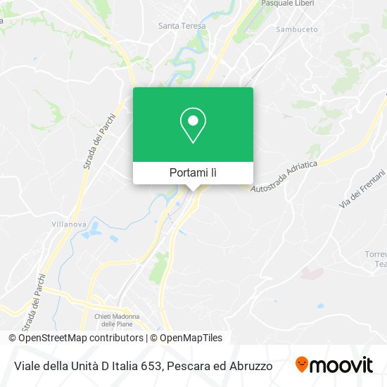 Mappa Viale della Unità D Italia  653