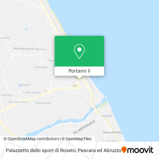 Mappa Palazzetto dello sport di Roseto