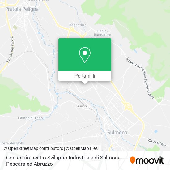 Mappa Consorzio per Lo Sviluppo Industriale di Sulmona