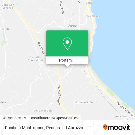 Mappa Panificio Mastropane