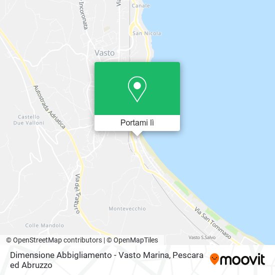 Mappa Dimensione Abbigliamento - Vasto Marina