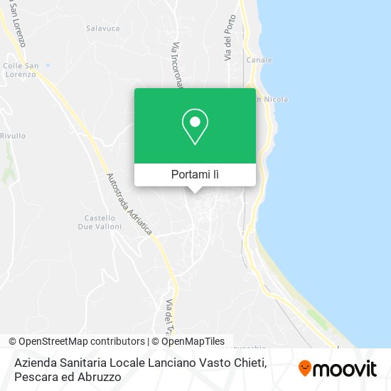 Mappa Azienda Sanitaria Locale Lanciano Vasto Chieti