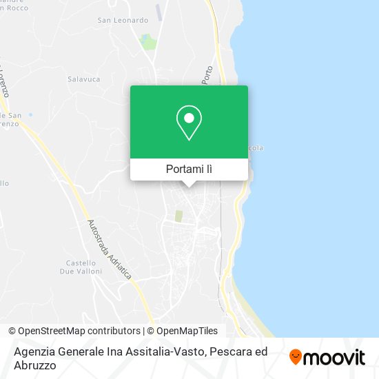 Mappa Agenzia Generale Ina Assitalia-Vasto