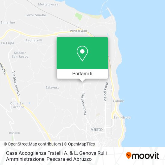 Mappa Casa Accoglienza Fratelli A. & L. Genova Rulli Amministrazione