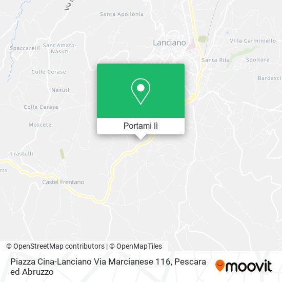 Mappa Piazza Cina-Lanciano Via Marcianese 116