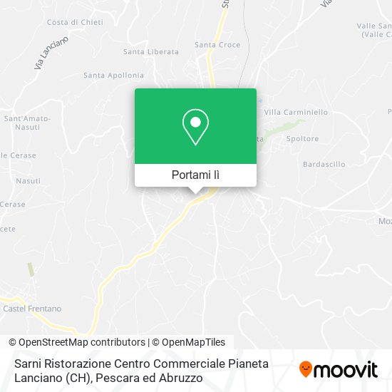 Mappa Sarni Ristorazione Centro Commerciale Pianeta Lanciano (CH)