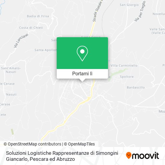 Mappa Soluzioni Logistiche Rappresentanze di Simongini Giancarlo