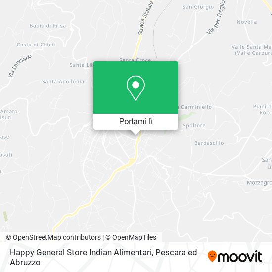 Mappa Happy General Store Indian Alimentari