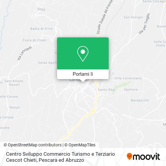 Mappa Centro Sviluppo Commercio Turismo e Terziario Cescot Chieti