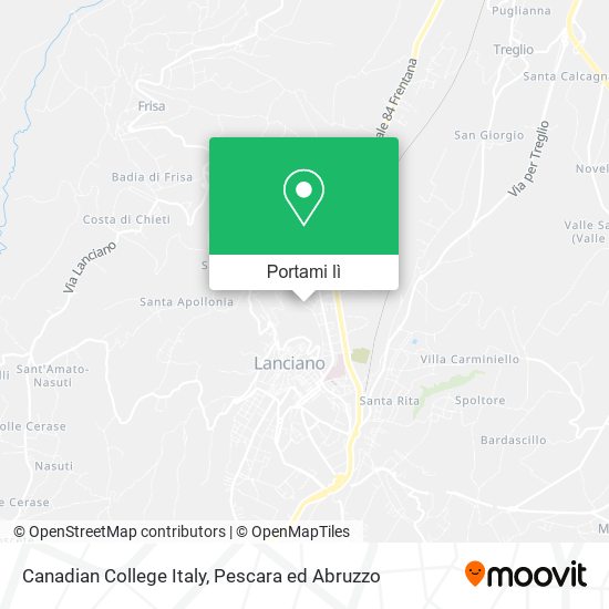 Mappa Canadian College Italy