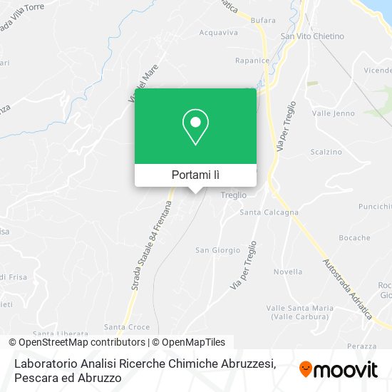 Mappa Laboratorio Analisi Ricerche Chimiche Abruzzesi