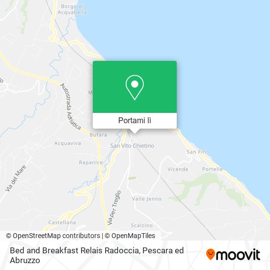 Mappa Bed and Breakfast Relais Radoccia