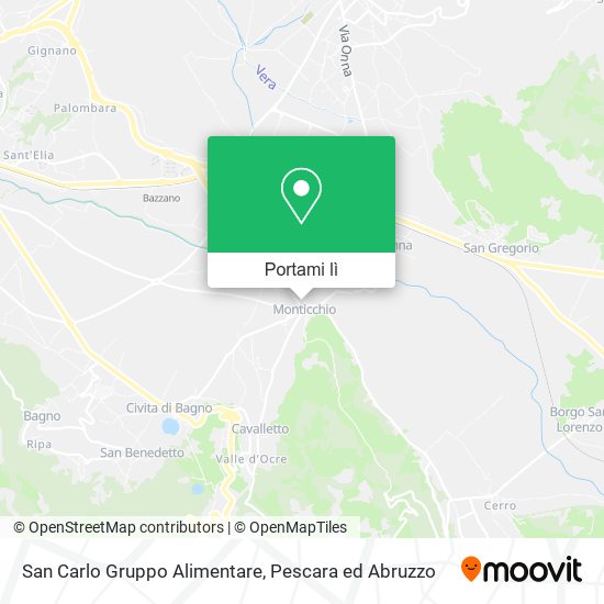 Mappa San Carlo Gruppo Alimentare