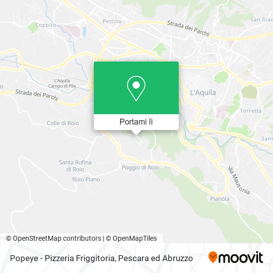 Mappa Popeye - Pizzeria Friggitoria