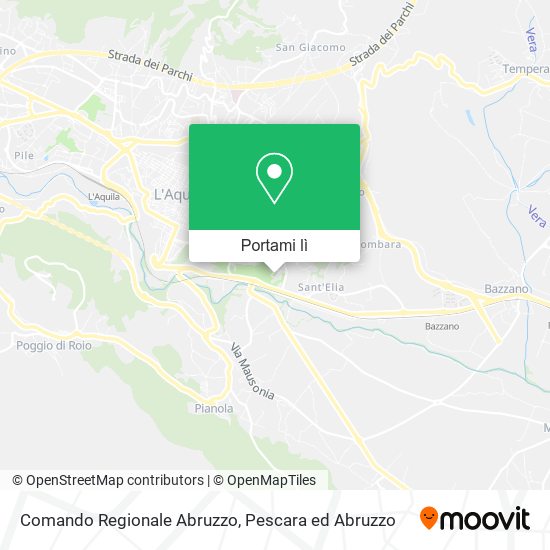 Mappa Comando Regionale Abruzzo