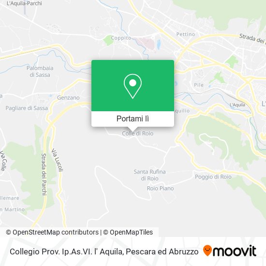 Mappa Collegio Prov. Ip.As.VI. l' Aquila