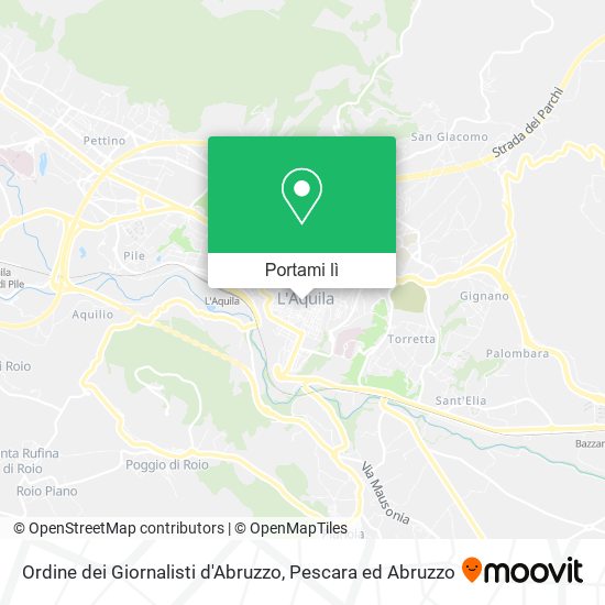 Mappa Ordine dei Giornalisti d'Abruzzo