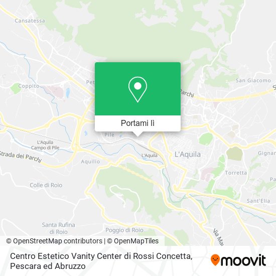 Mappa Centro Estetico Vanity Center di Rossi Concetta