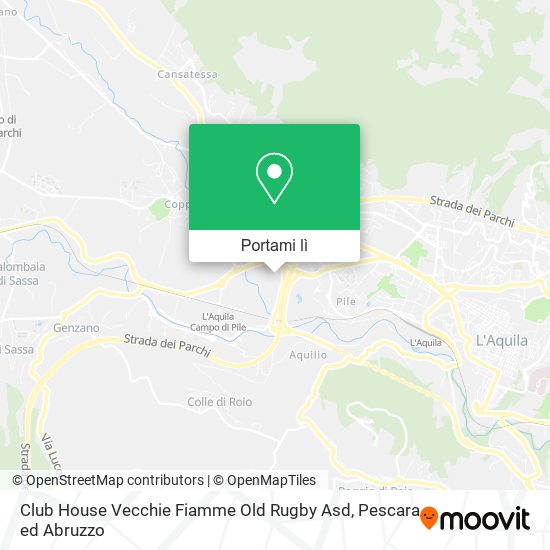 Mappa Club House Vecchie Fiamme Old Rugby Asd
