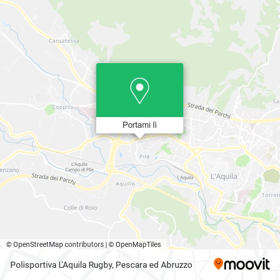 Mappa Polisportiva L'Aquila Rugby