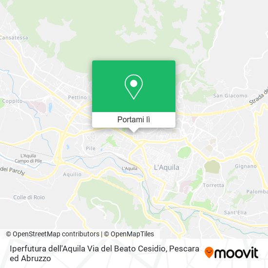 Mappa Iperfutura dell'Aquila Via del Beato Cesidio