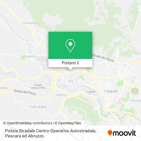 Mappa Polizia Stradale Centro Operativo Autostradale
