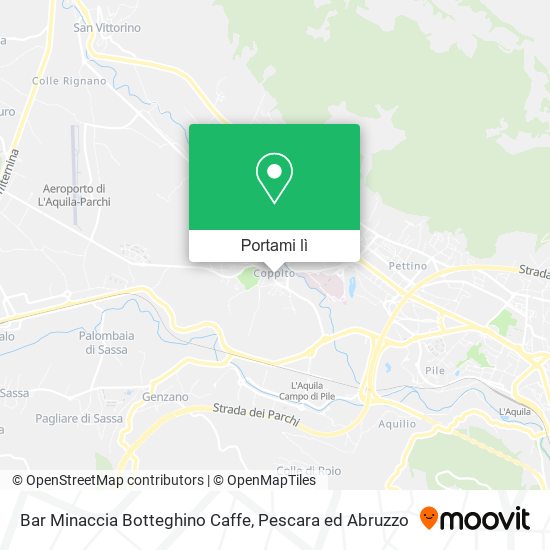 Mappa Bar Minaccia Botteghino Caffe