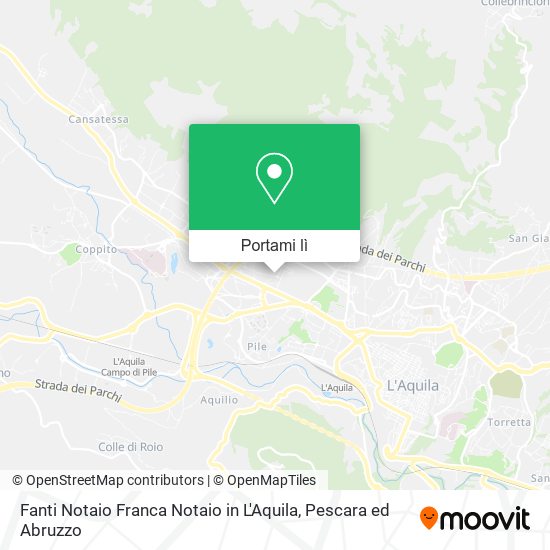 Mappa Fanti Notaio Franca Notaio in L'Aquila