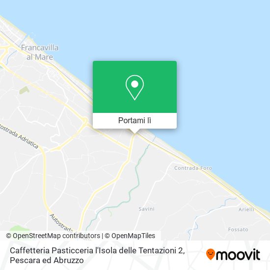 Mappa Caffetteria Pasticceria l'Isola delle Tentazioni 2