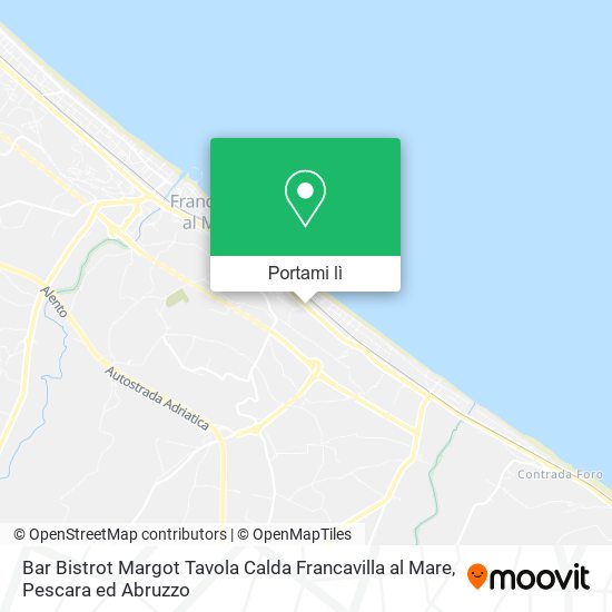 Mappa Bar Bistrot Margot Tavola Calda Francavilla al Mare