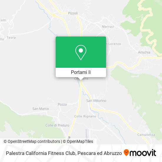 Mappa Palestra California Fitness Club