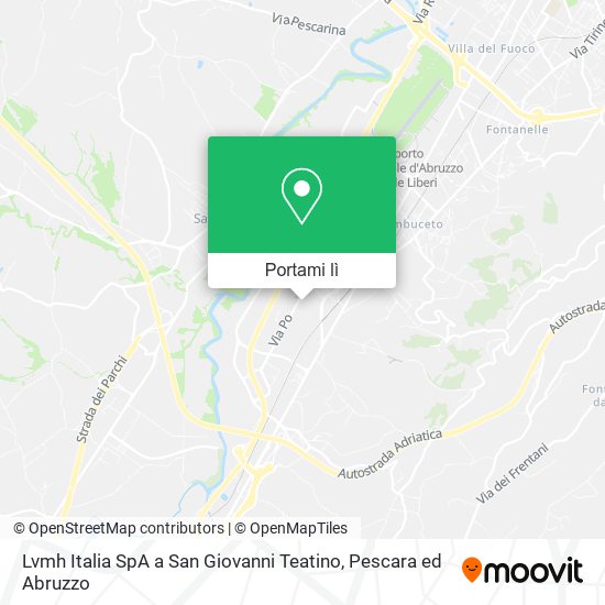 Mappa Lvmh Italia SpA a San Giovanni Teatino
