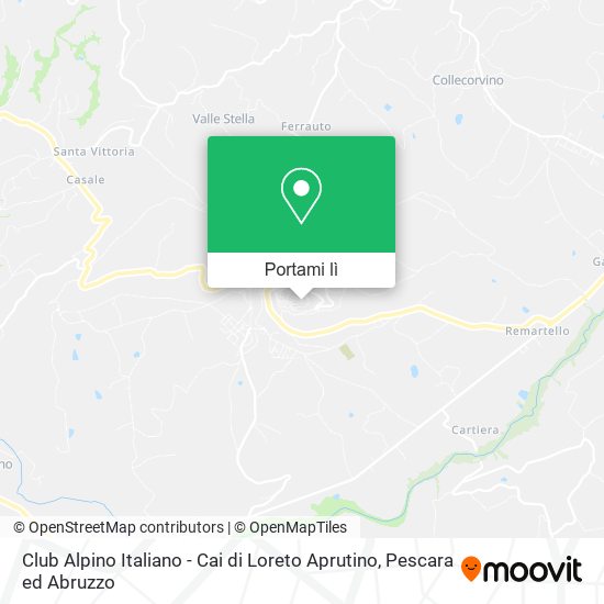 Mappa Club Alpino Italiano - Cai di Loreto Aprutino